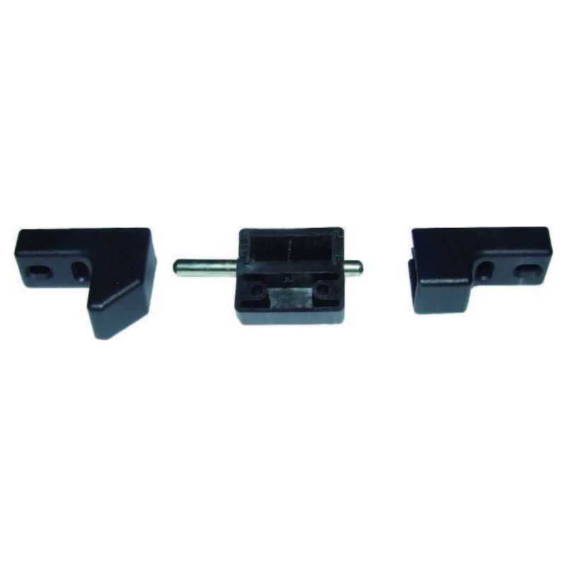 Auto Catch Component Double Door Auto Catch Bottom Mounting. ABS. Black (1 Set = 3 Pcs)