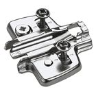 Cross mounting plate with Direct height adjustment, nickel plated, with expanding sockets, distance 1.5 mm