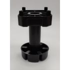 Plinth Leg 150mm (suits kitchens), 125-195mm adjustment, leg and knock-in plate (black), box of 100 legs