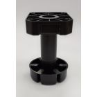 Plinth Leg 150mm (suits kitchens), 125-195mm adjustment, leg and screw-in plate (black), box of 100 legs