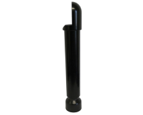 METLAM Toilet partition leg "120", 200mm (40mm adj.), heavy duty, incl. screws for 13/18mm board, black (each)