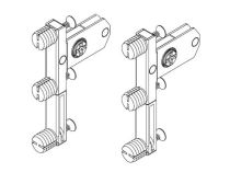 Topaz Slimline Drawer System quick-dowel front brackets H118 (set)