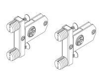 Topaz Slimline Drawer System quick-dowel front brackets H86 (set)