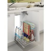 Sige undersink pull-out, suits 300mm cabinet, bottom-mount, 230W x 495D, each