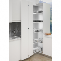 Sige 3/4 carousel, suit 900x900mm corner cabinet, 700W x 700D x 110H, set of two shelves