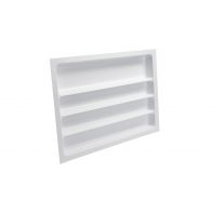 Cutlery tray "Gemini 600W", 3x89 and 1x144mm wide compartments for use with dividers (order sep.), white, suits 600mm wide drawer (W550-510 x D490-450 x H60mm), each