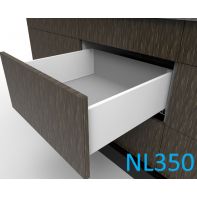 Topaz Slimline Mid-height drawer kit H167, NL350, screw-fix, white (each)