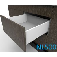 Topaz Slimline Mid-height drawer kit H167, NL500, screw-fix, white (each)