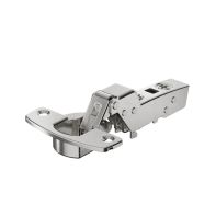 Sensys 110∞ hinge with integrated silent system, nickel plated, inset, TH-drilling pattern 52 x 5.5 mm, for screwing on