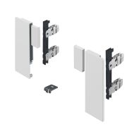 Hettich AvanTech YOU Connector set for customisable internal front panel, for use with drawer side profile, system height 187, white
