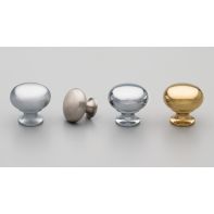 Brass Knob 30mm Mushroom Brushed Nickel