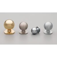 Brass Knob 25mm Bulb Brushed Nickel