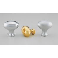 Brass Knob 33mm Egg Satin Chrome