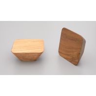 App Wood Knob 16mm C to C 58 x 58mm Walnut Lacquered