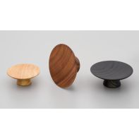 Olympia Knob 65mm dia Walnut Lacquered