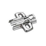 Hettich Cross mounting plate with oblong hole height adjustment, Nickel plated, Hole line37 x 32 mm, for screwing on, distance 1.5 mm