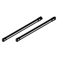 Topaz slimline drawer system gallery rails NL550, screw-fix front bracket (white), pair