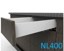 Topaz Slimline Standard drawer kit H86, NL400, screw-fix, white (each)